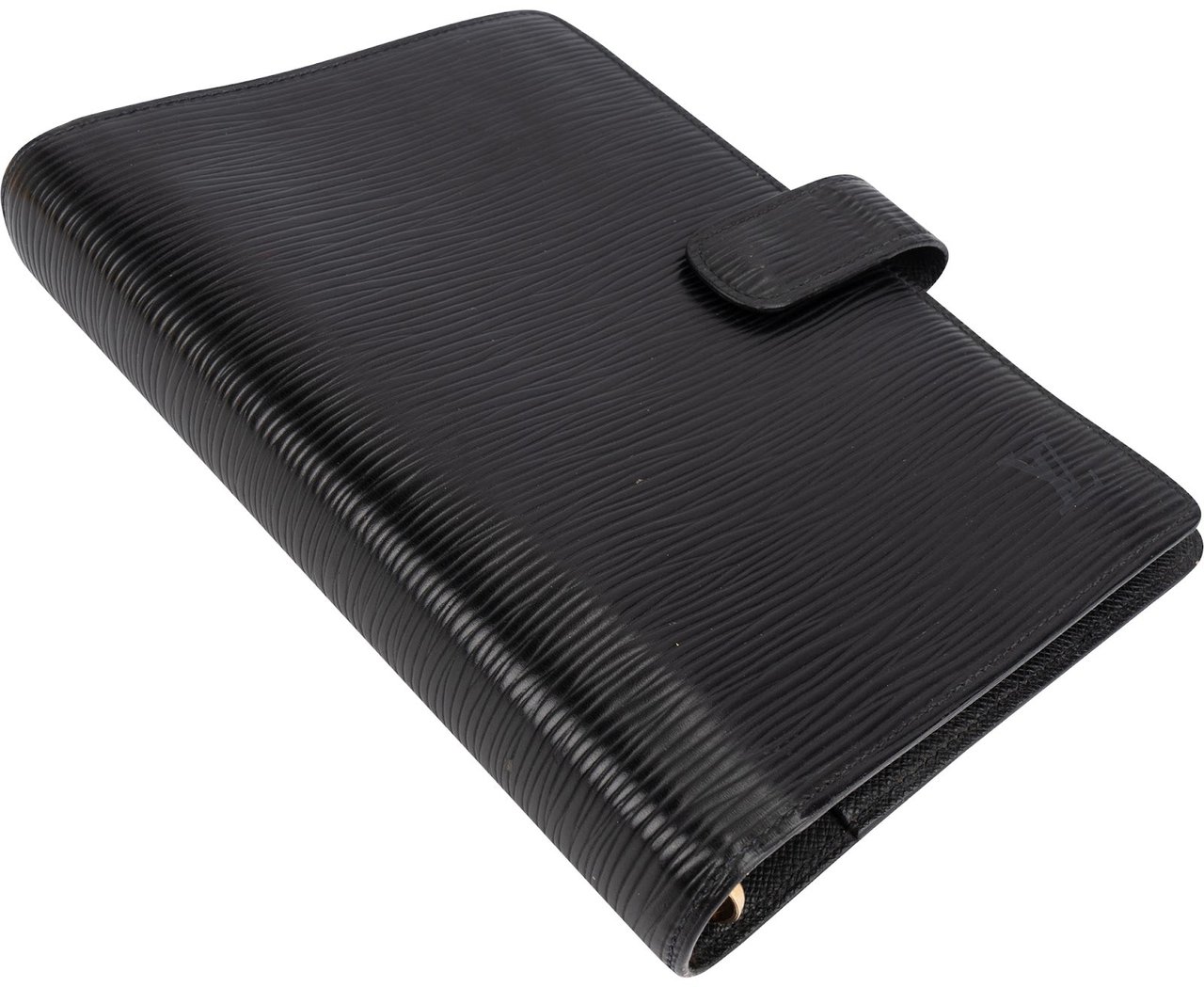 Louis Vuitton Louis Vuitton Noir Epi Leather Agenda MM Organizer Zwart
