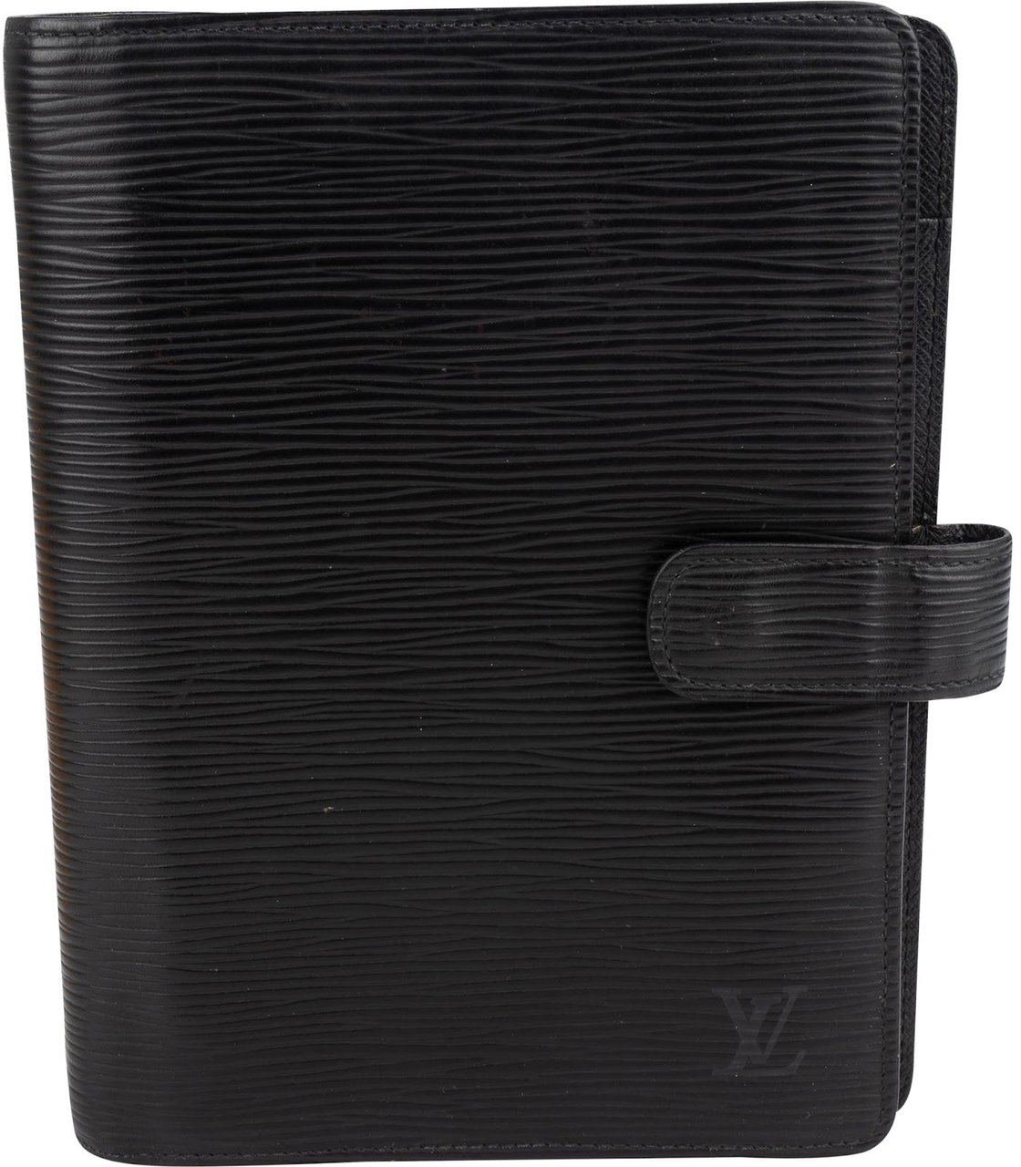 Louis Vuitton Louis Vuitton Noir Epi Leather Agenda MM Organizer Zwart