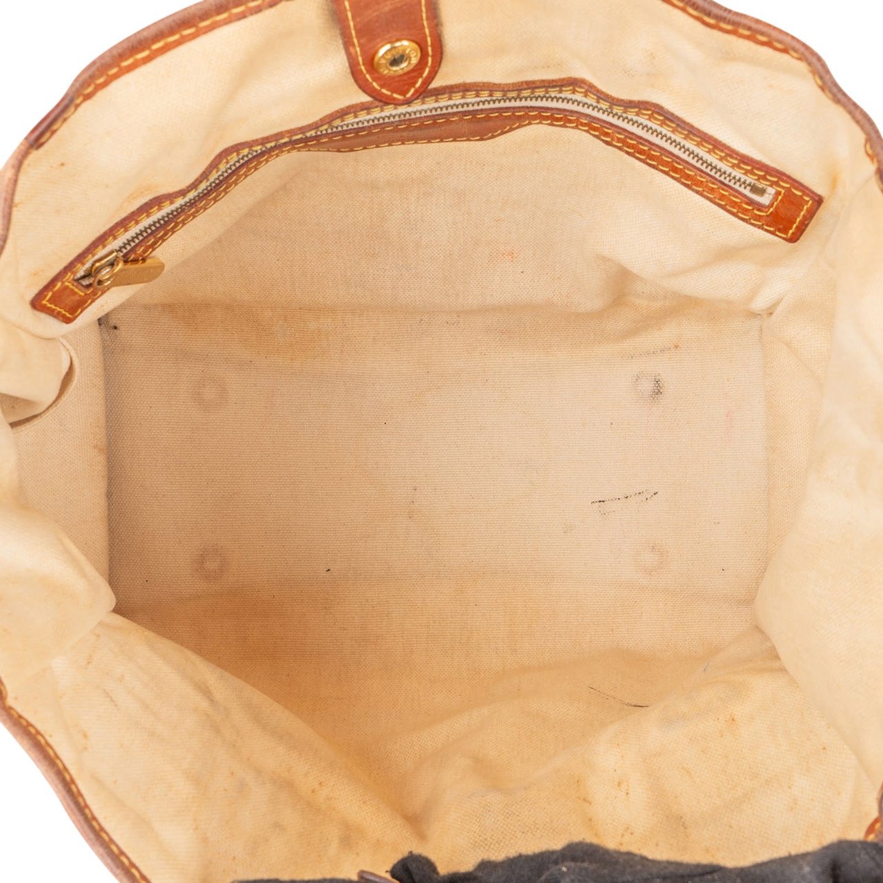 Louis Vuitton Limited Monogram Tussue Rayures Handbag Bruin