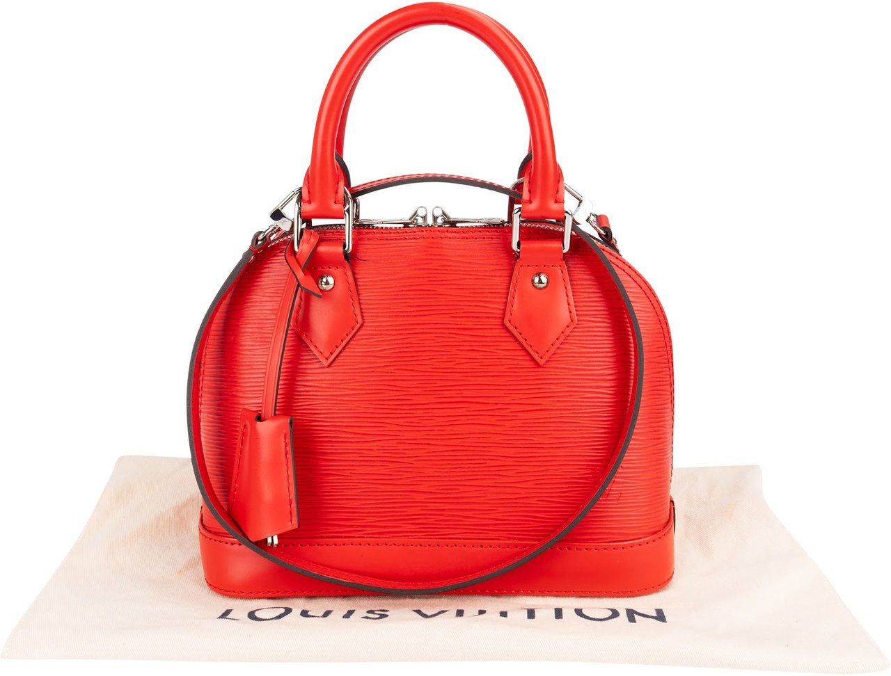Louis Vuitton Louis Vuitton Red Epi Leather Alma BB Handbag Rood