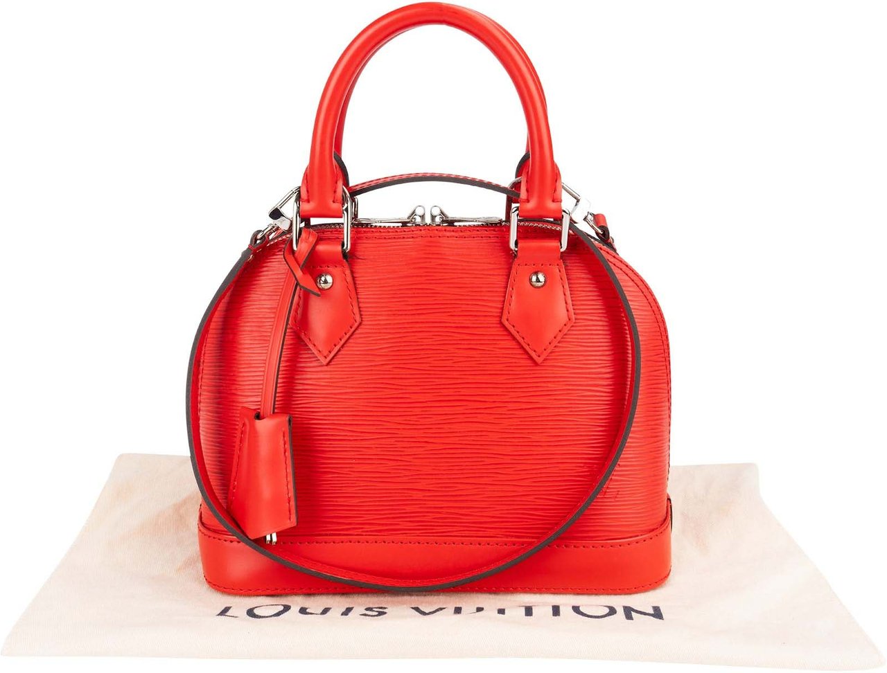 Louis Vuitton Red Epi Leather Alma BB Handbag Divers