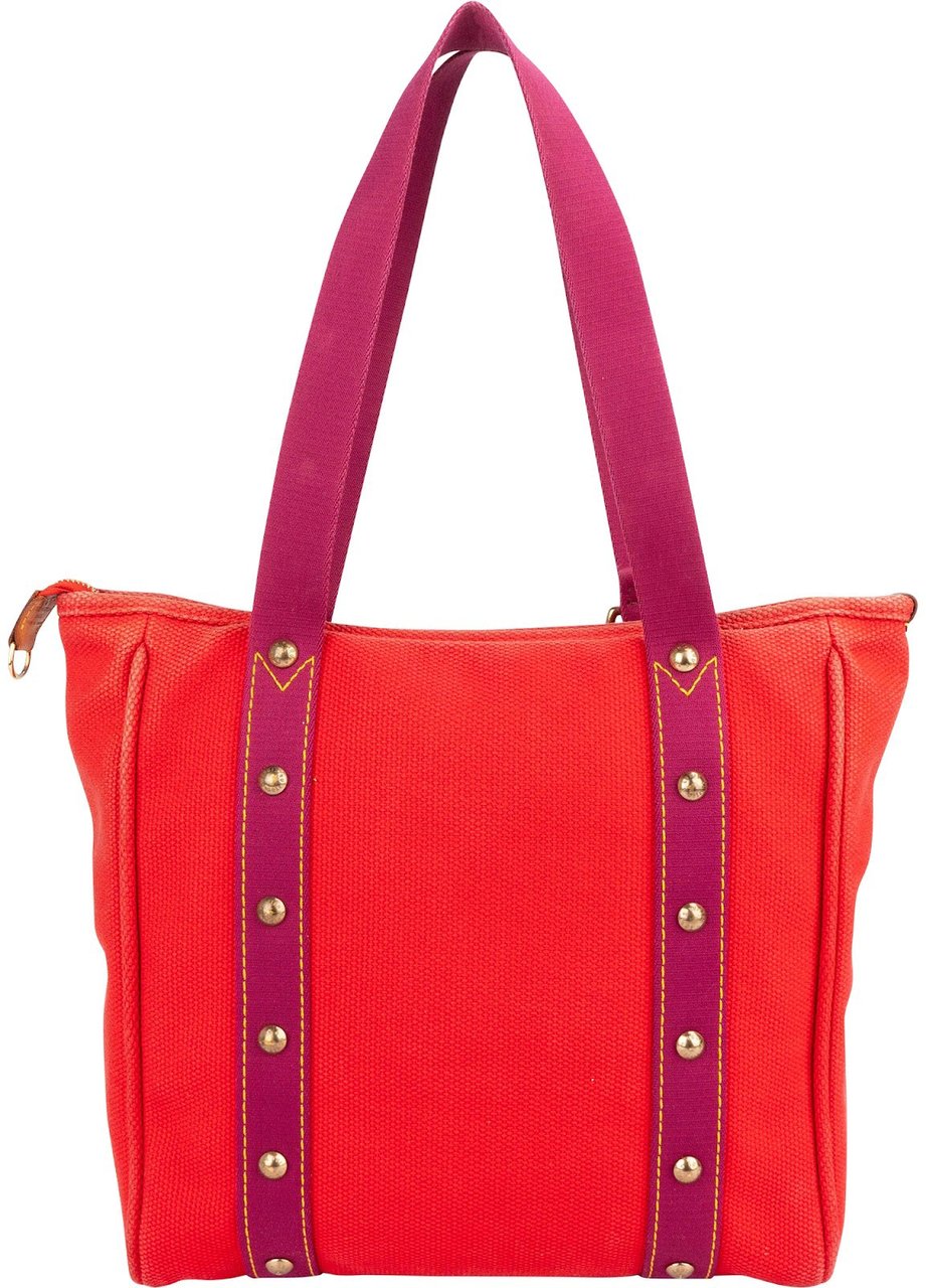Louis Vuitton Louis Vuitton Cotton Antigua Canvas Cabas Handbag Rood