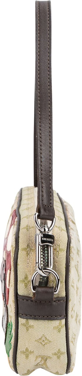 Louis Vuitton Monogram Mini Lin Conte de Fées Mushroom Pochette Accessoire Handbag Beige