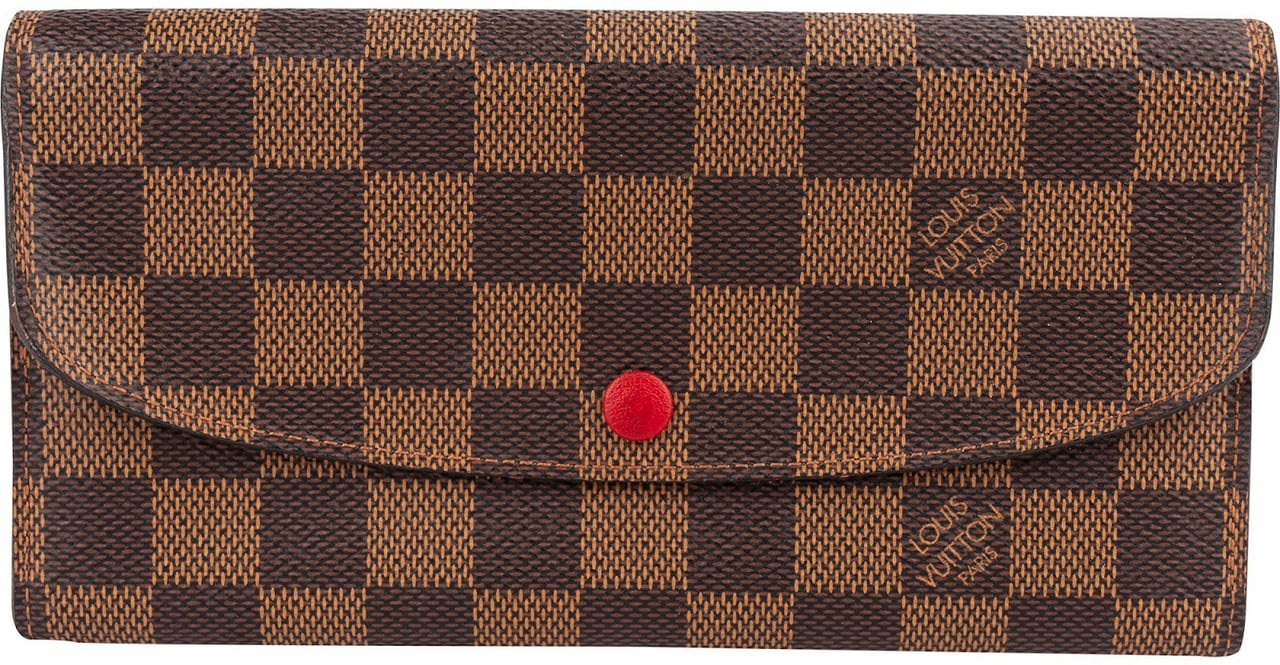 Louis Vuitton Monogram Damier Ebene Canvas Emilie Wallet Bruin