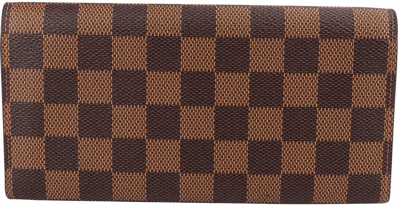 Louis Vuitton Monogram Damier Ebene Canvas Emilie Wallet Bruin