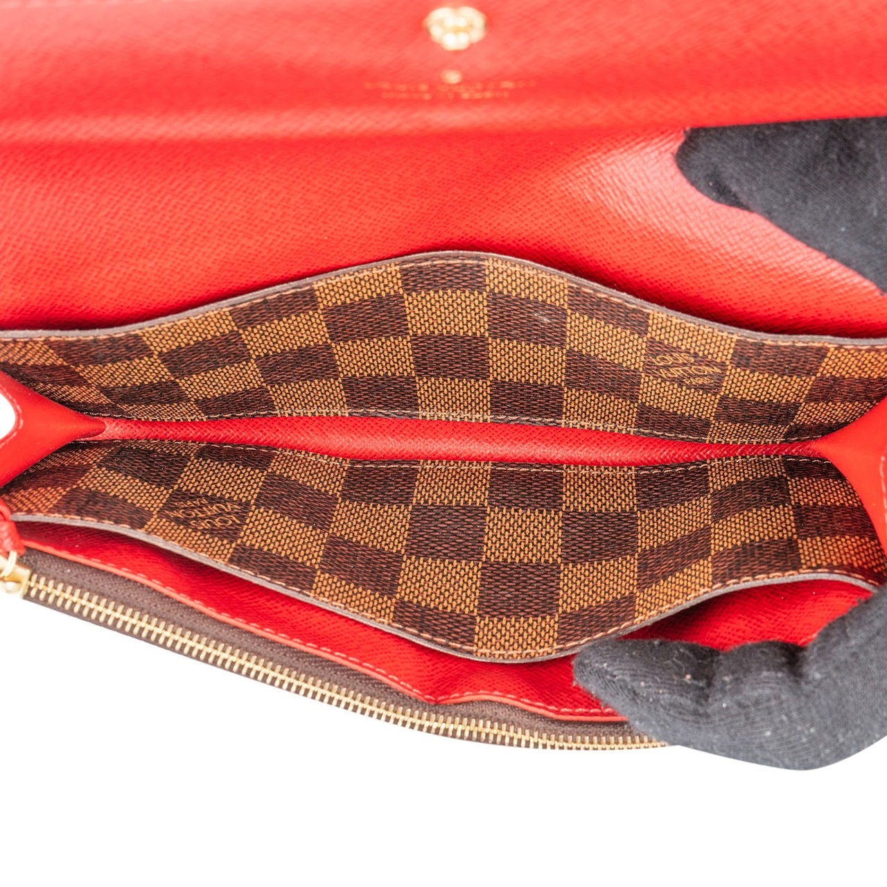 Louis Vuitton Monogram Damier Ebene Canvas Emilie Wallet Bruin
