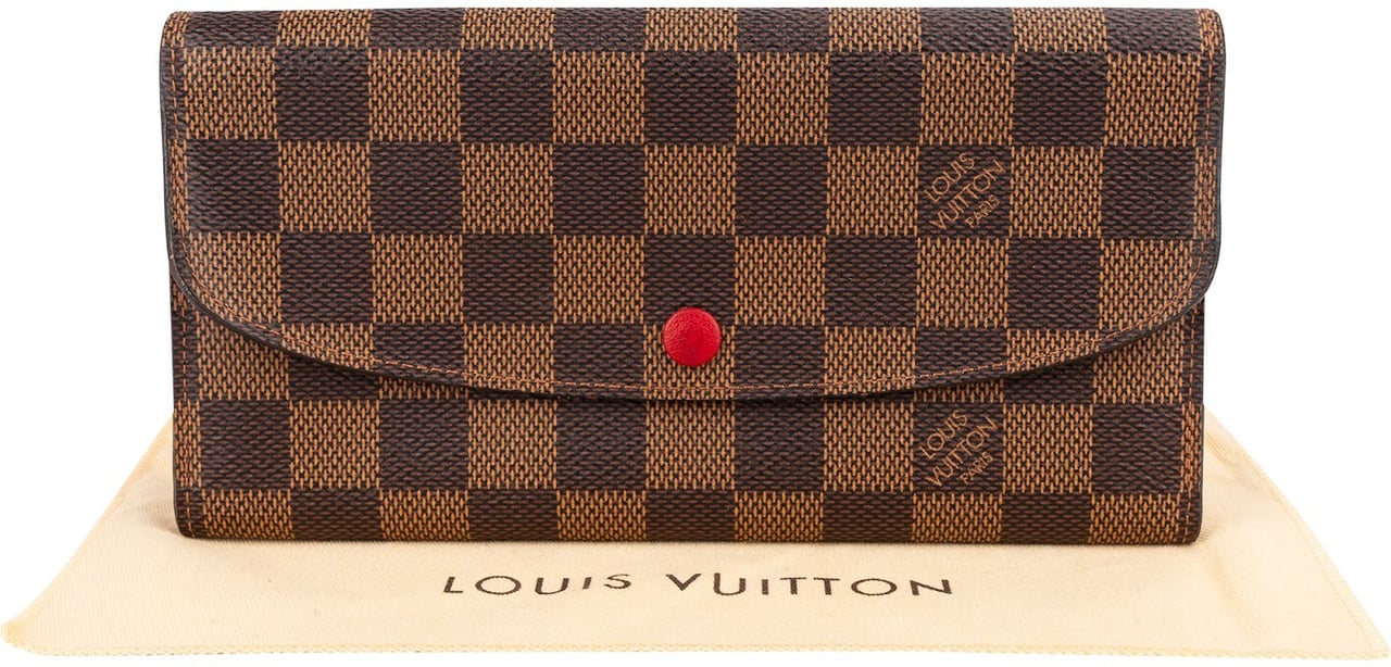 Louis Vuitton Monogram Damier Ebene Canvas Emilie Wallet Bruin