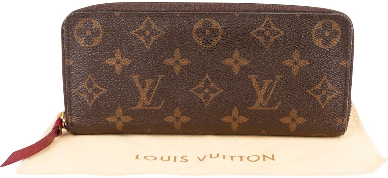 Louis Vuitton Louis Vuitton Monogram Canvas Clemence Zippy Wallet Bruin