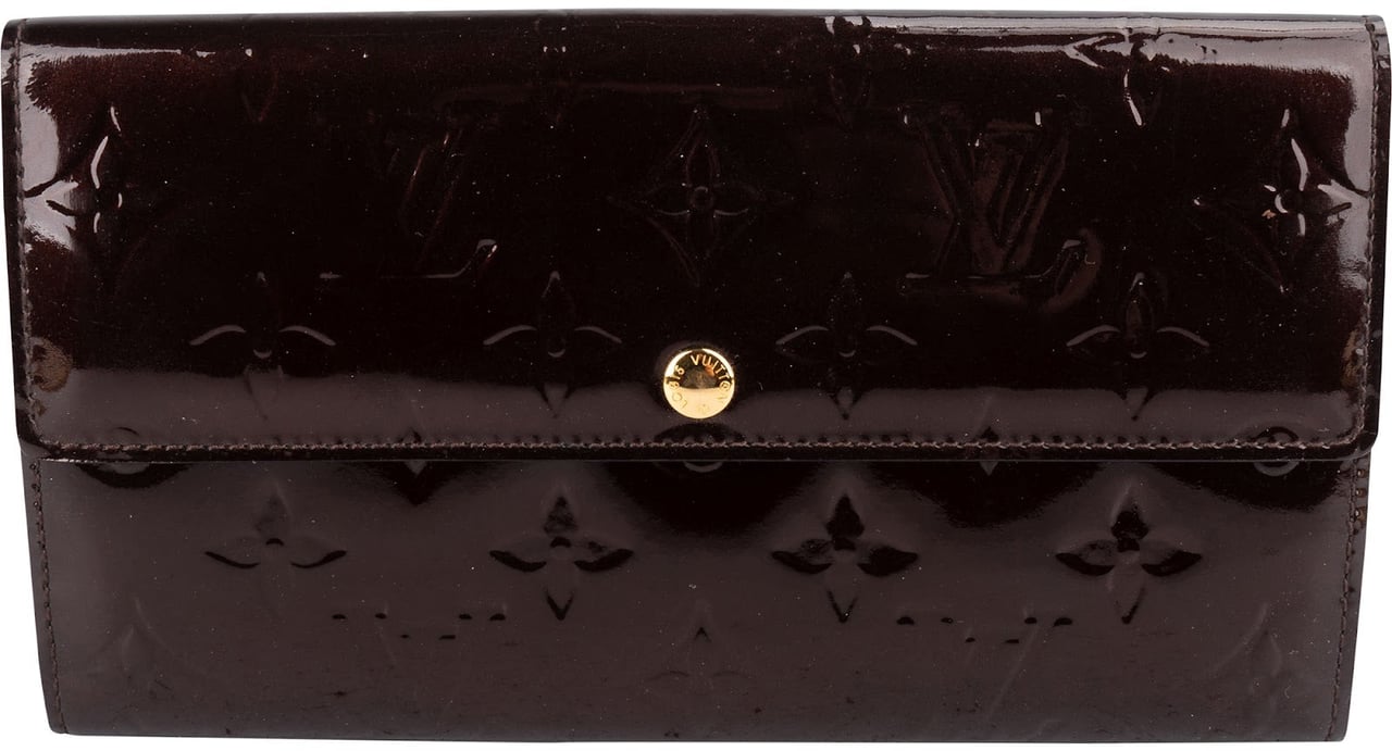 Louis Vuitton Monogram Vernis Sarah Wallet Bruin
