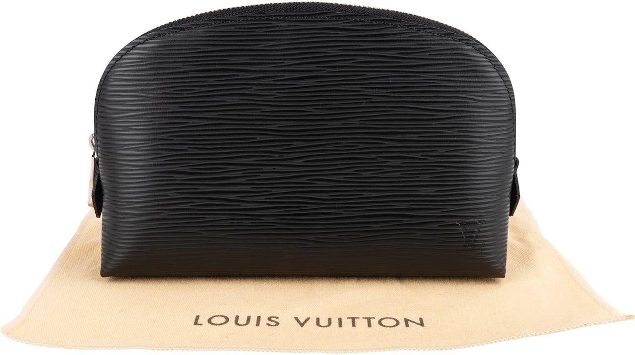 Louis Vuitton Louis Vuitton Noir Epi Leather Pochette Cosmétique PM Pouch Zwart