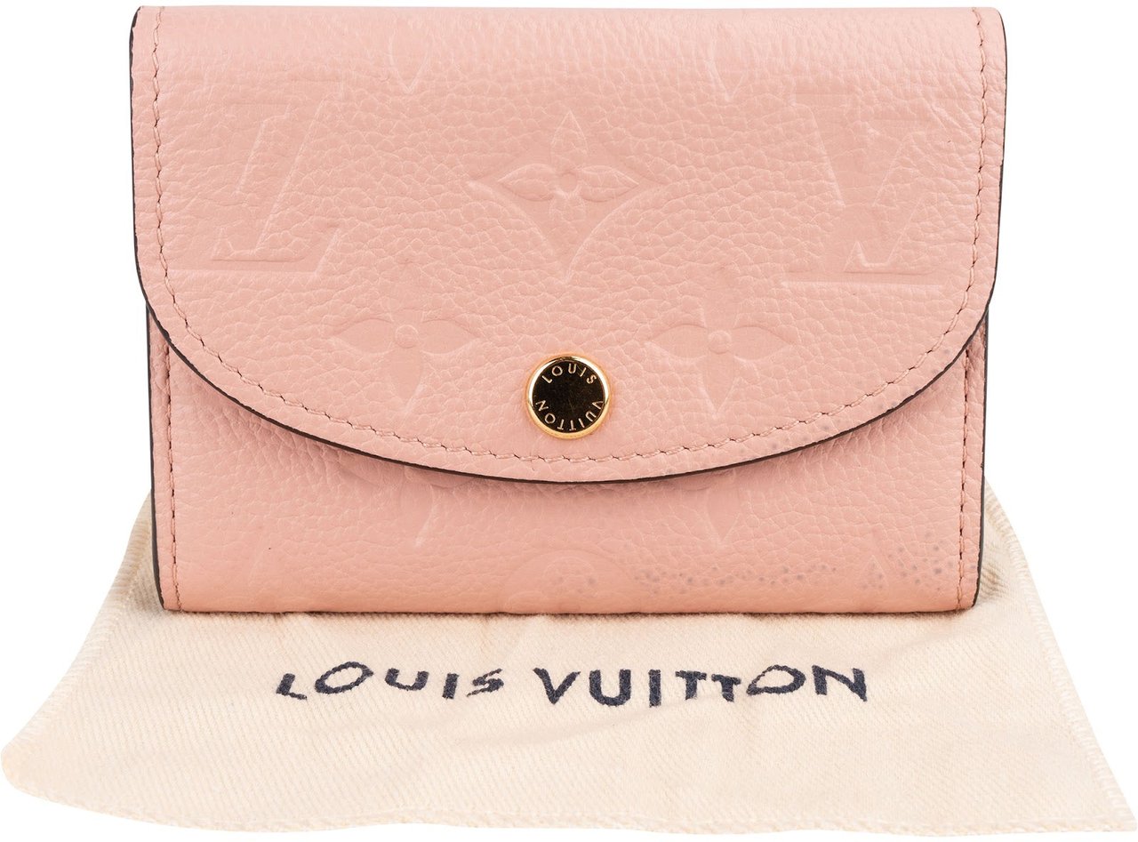 Louis Vuitton Leather Monogram Empreinte Rosalie Coin Wallet Rood