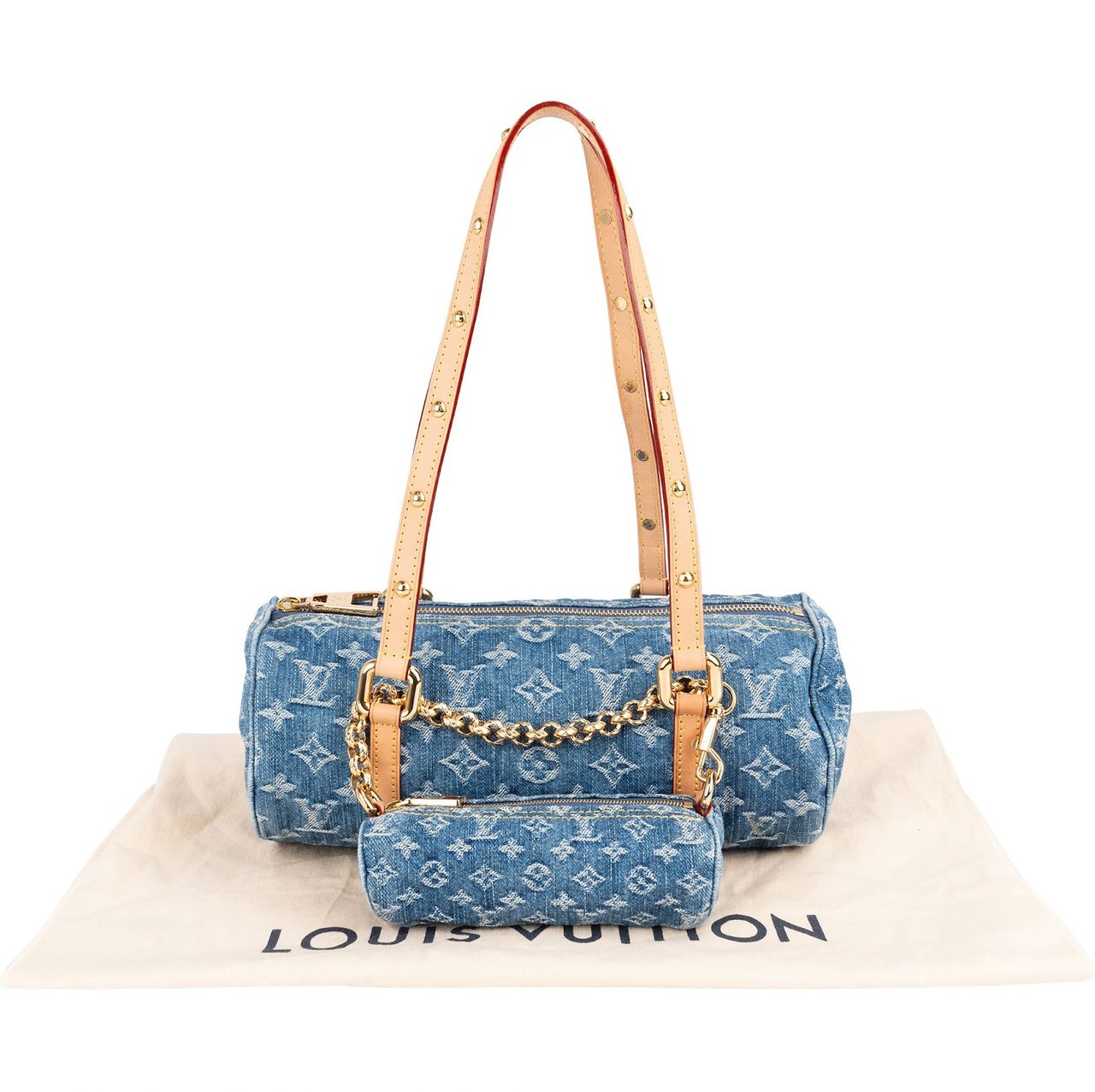 Louis Vuitton Louis Vuitton Monogram Denim Papillon Set Handbag Blauw