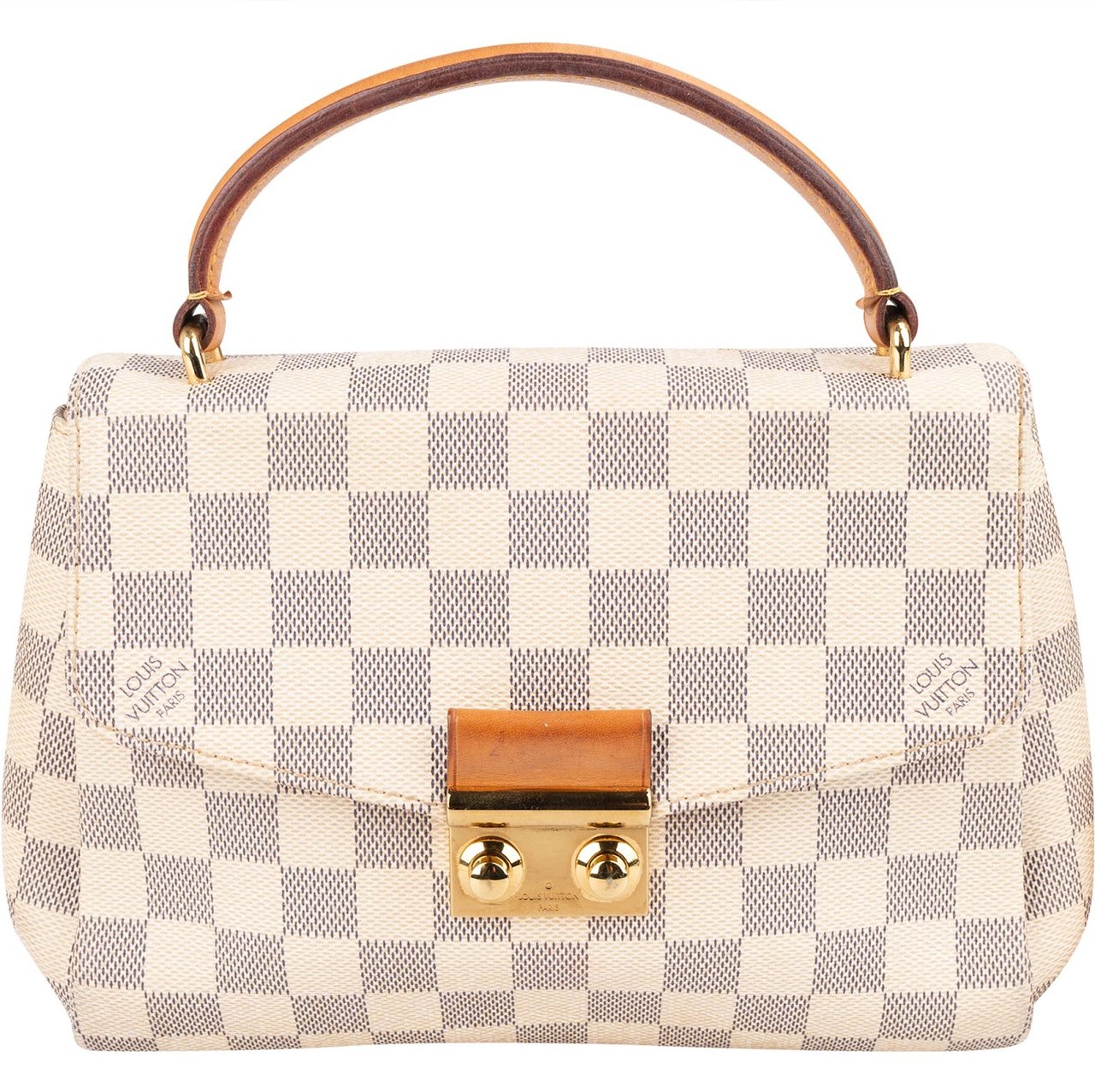 Louis Vuitton Louis Vuitton Monogram Damier Azur Canvas Croisette Handbag Beige