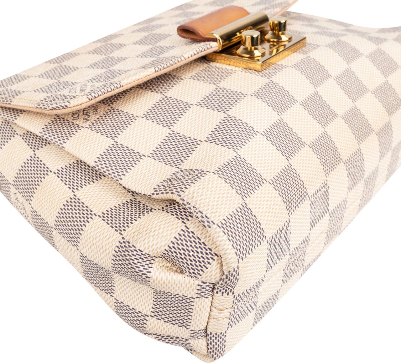 Louis Vuitton Louis Vuitton Monogram Damier Azur Canvas Croisette Handbag Beige