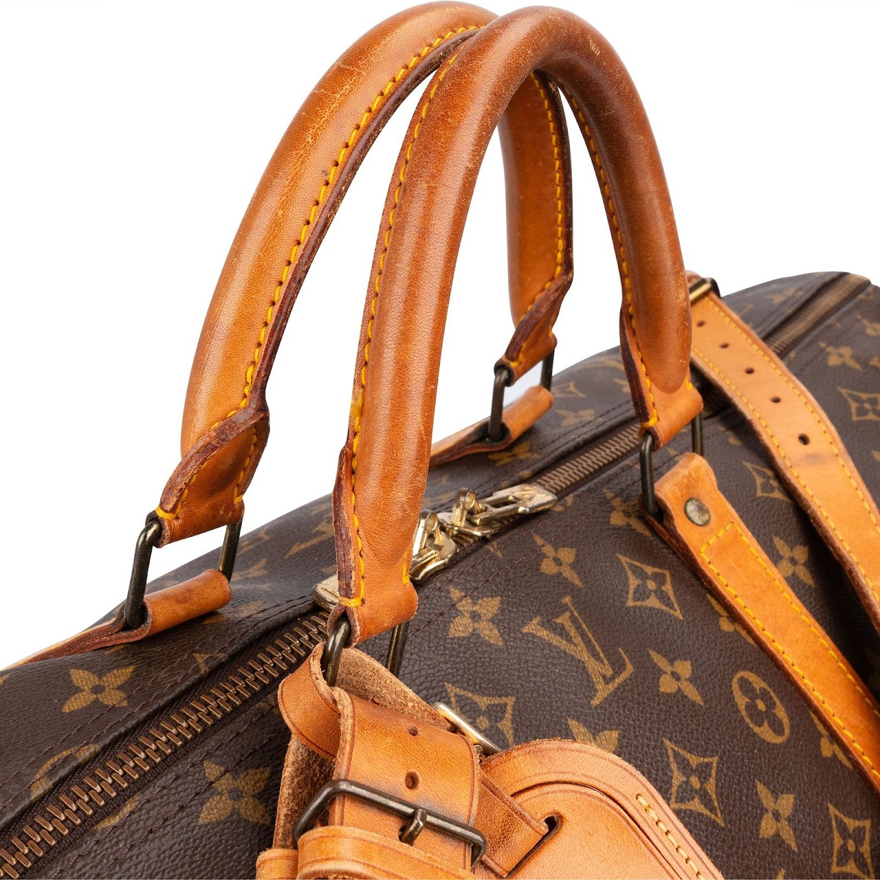 Louis Vuitton Louis Vuitton Monogram Canvas Keepall 60 Bandoulière Travel Bag Bruin