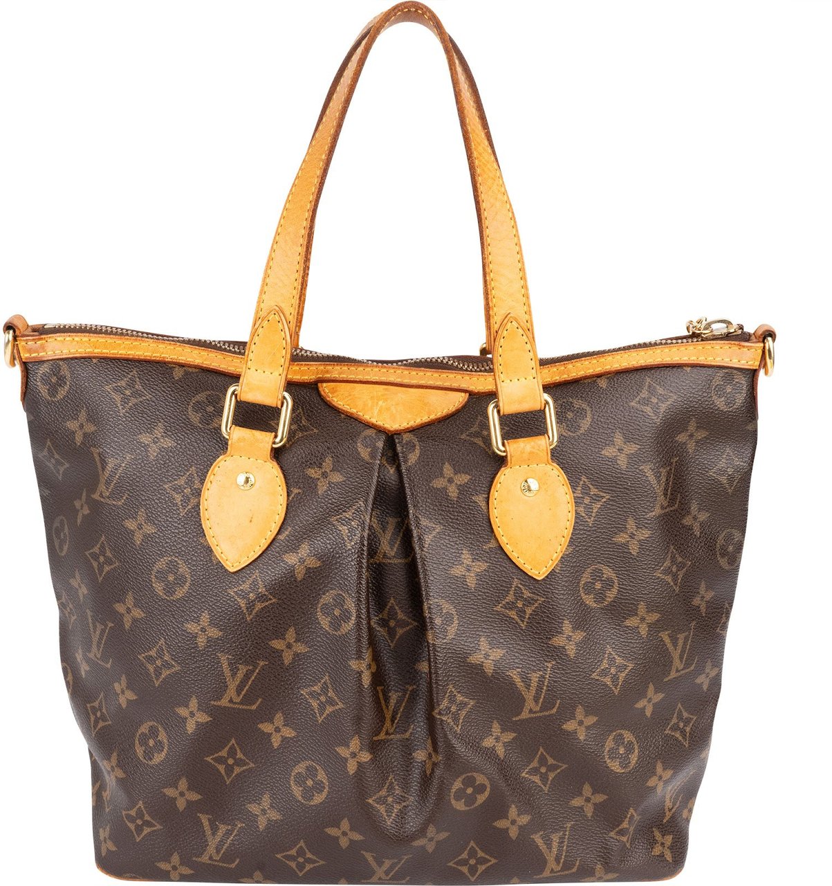 Louis Vuitton Louis Vuitton Canvas Monogram Palermo PM Handbag Bruin
