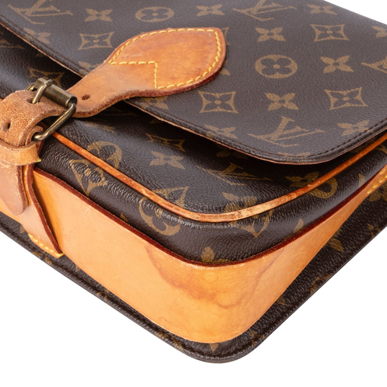 Louis Vuitton Louis Vuitton Canvas Monogram Cartouchiere MM Crossbody Bag Divers