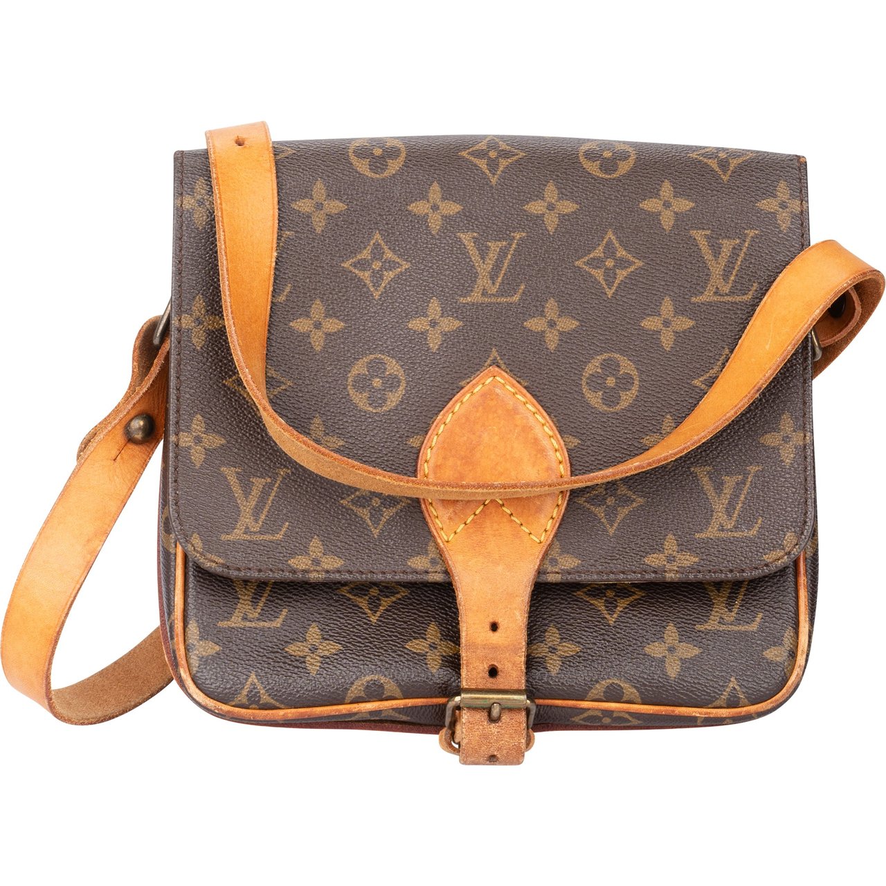 Louis Vuitton Louis Vuitton Canvas Monogram Cartouchiere MM Crossbody Bag Divers