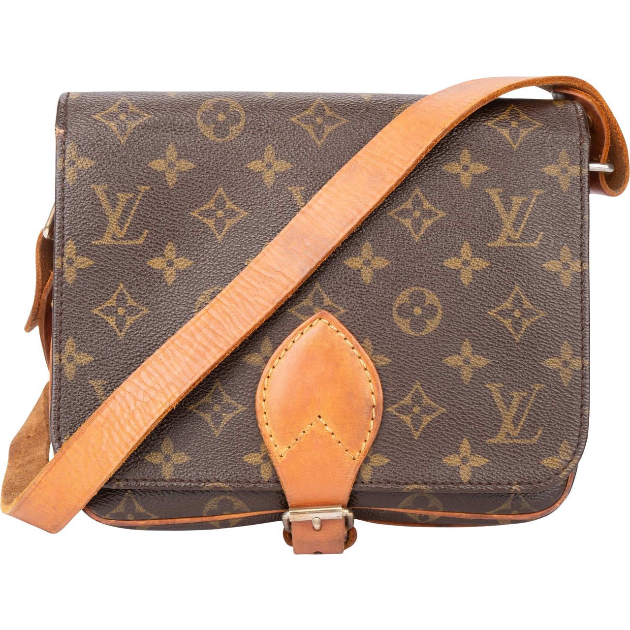 Louis Vuitton Louis Vuitton Canvas Monogram Cartouchiere MM Crossbody Bag Divers