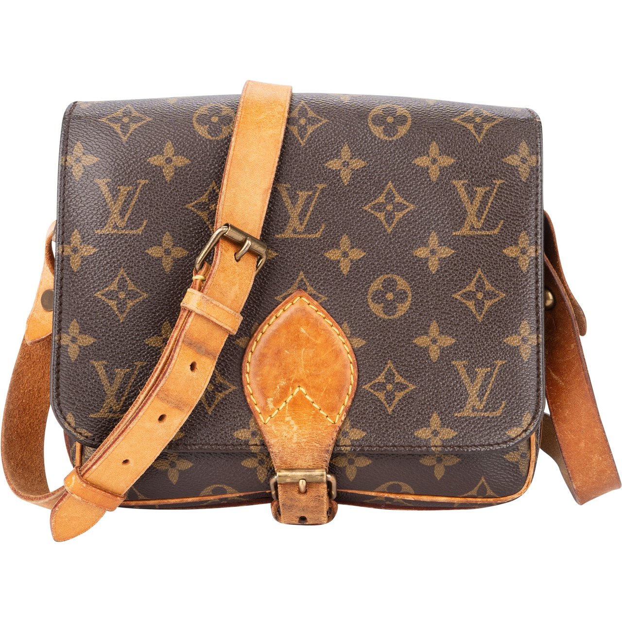 Louis Vuitton Louis Vuitton Canvas Monogram Cartouchiere MM Crossbody Bag Divers