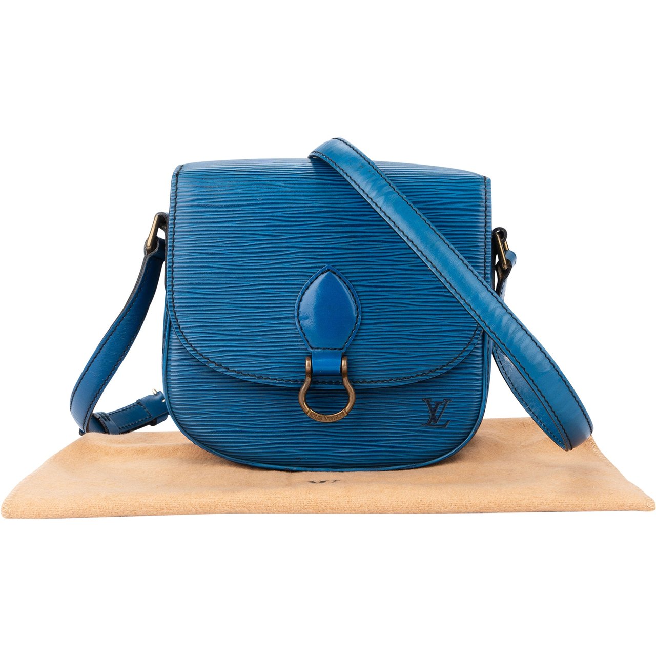 Louis Vuitton Louis Vuitton Bleu Epi Leather Saint Cloud PM Crossbody Bag Divers