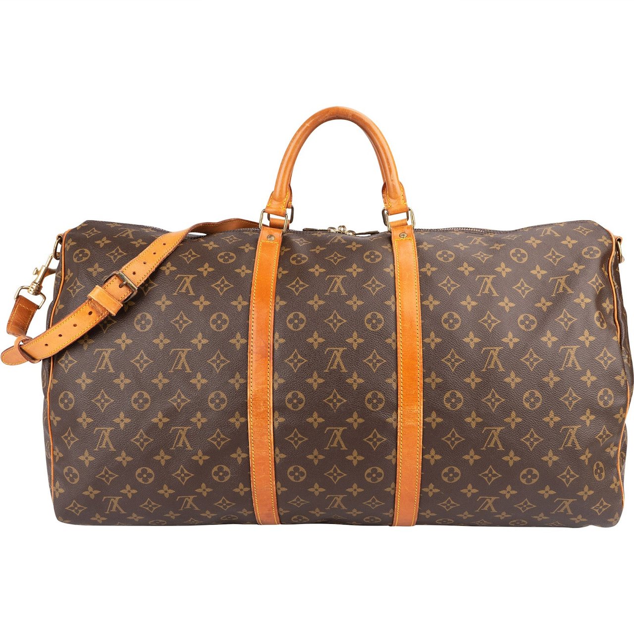Louis Vuitton Louis Vuitton Monogram Canvas Keepall 60 Bandoulière Travel Bag Bruin