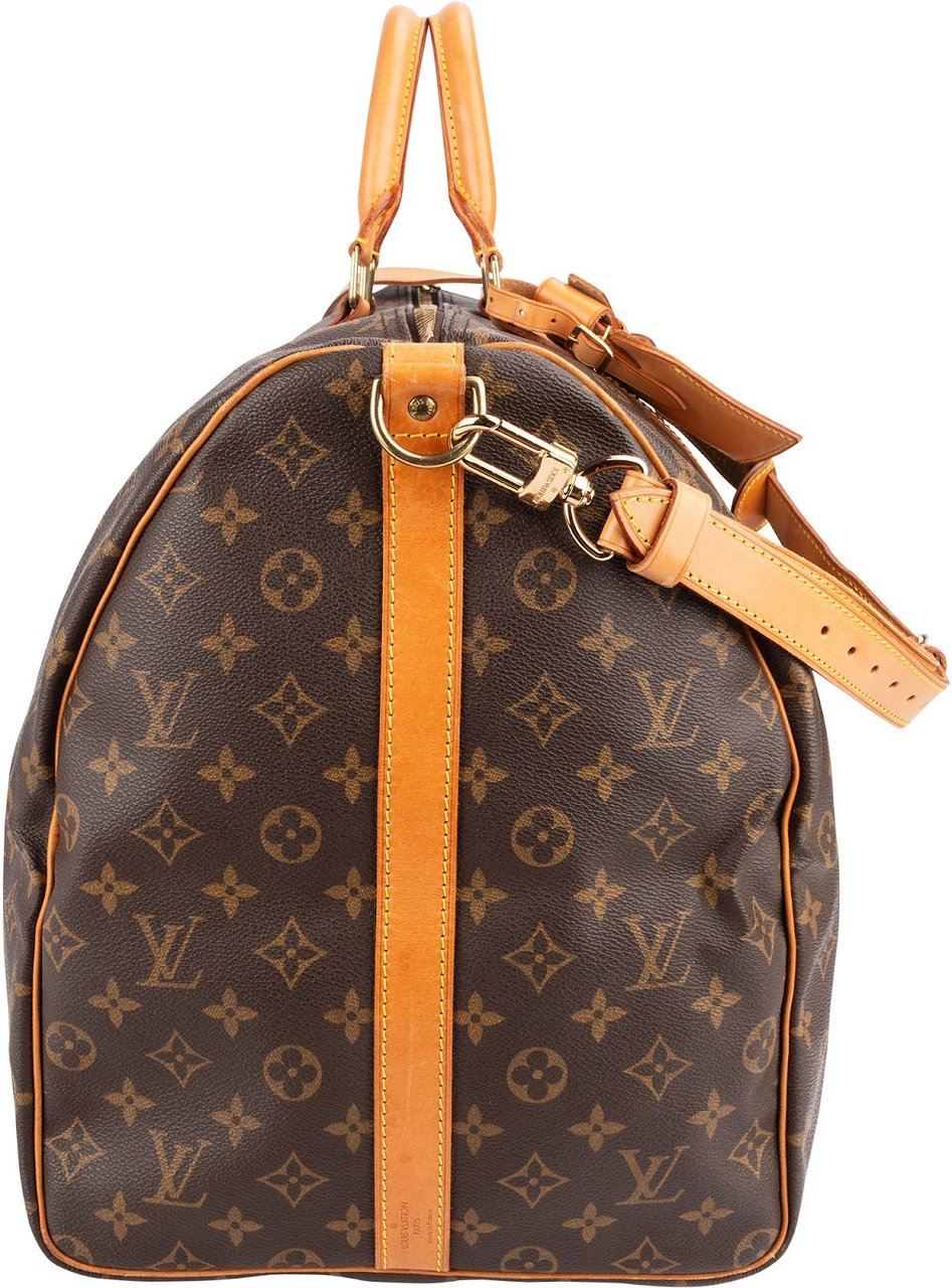 Louis Vuitton Louis Vuitton Monogram Canvas Keepall 60 Bandoulière Travel Bag Bruin