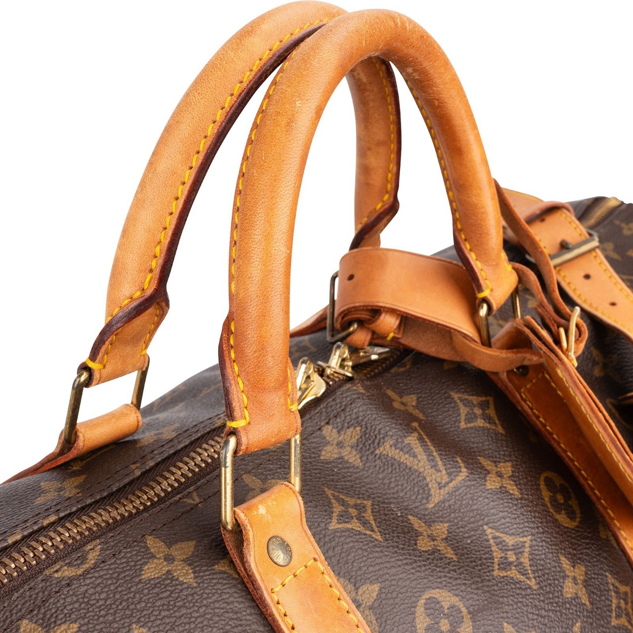Louis Vuitton Louis Vuitton Monogram Canvas Keepall 60 Bandoulière Travel Bag Bruin