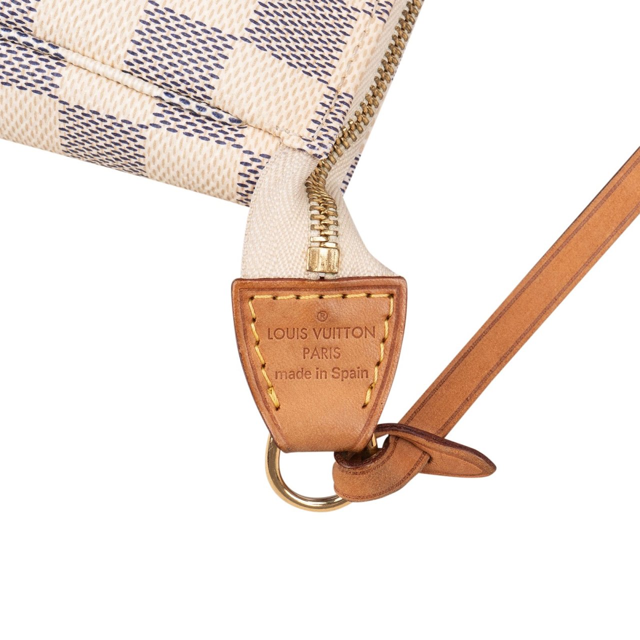 Louis Vuitton Monogram Damier Azur Pochette Accessoires Handbag Beige