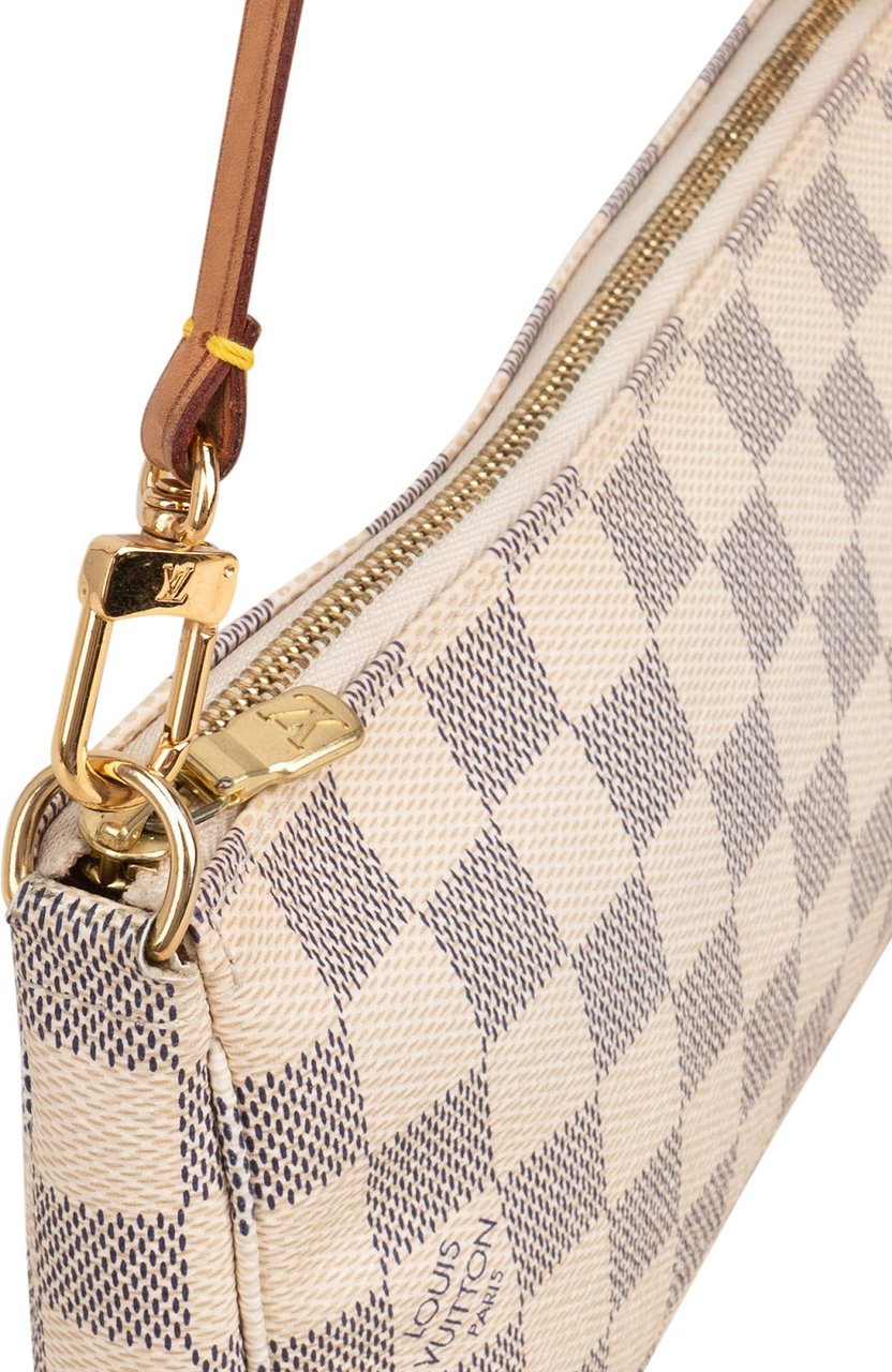 Louis Vuitton Monogram Damier Azur Pochette Accessoires Handbag Beige