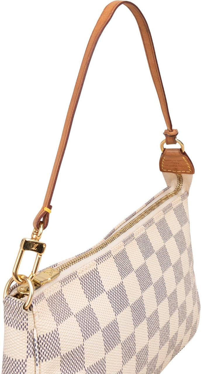 Louis Vuitton Monogram Damier Azur Pochette Accessoires Handbag Beige