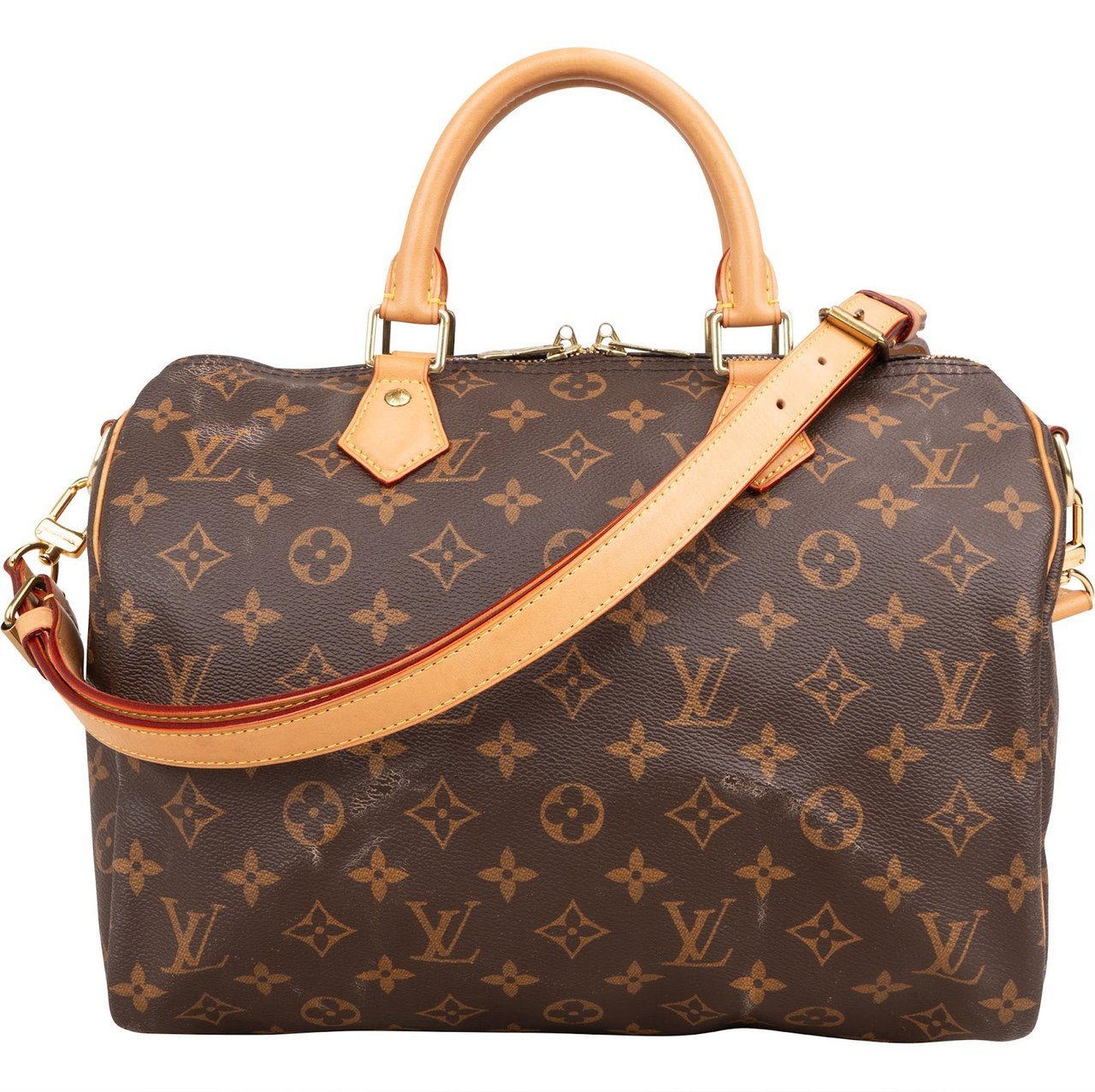 Louis Vuitton Louis Vuitton Monogram Canvas Speedy 30 Bandoulière Handbag Bruin