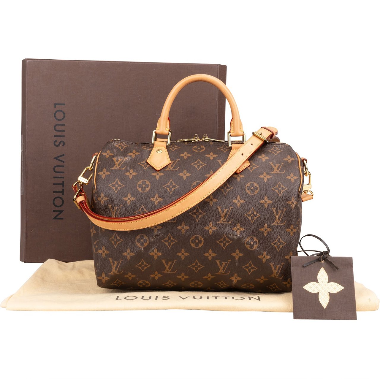 Louis Vuitton Louis Vuitton Monogram Canvas Speedy 30 Bandoulière Handbag Bruin