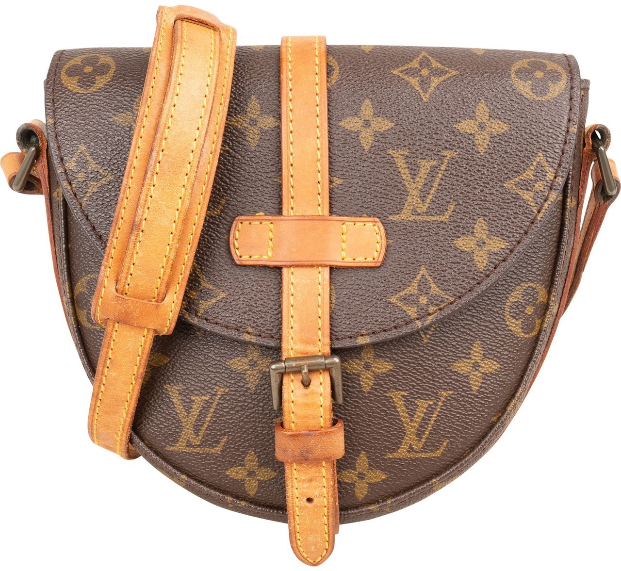 Louis Vuitton Monogram Canvas Chantilly PM Crossbody Bag Bruin