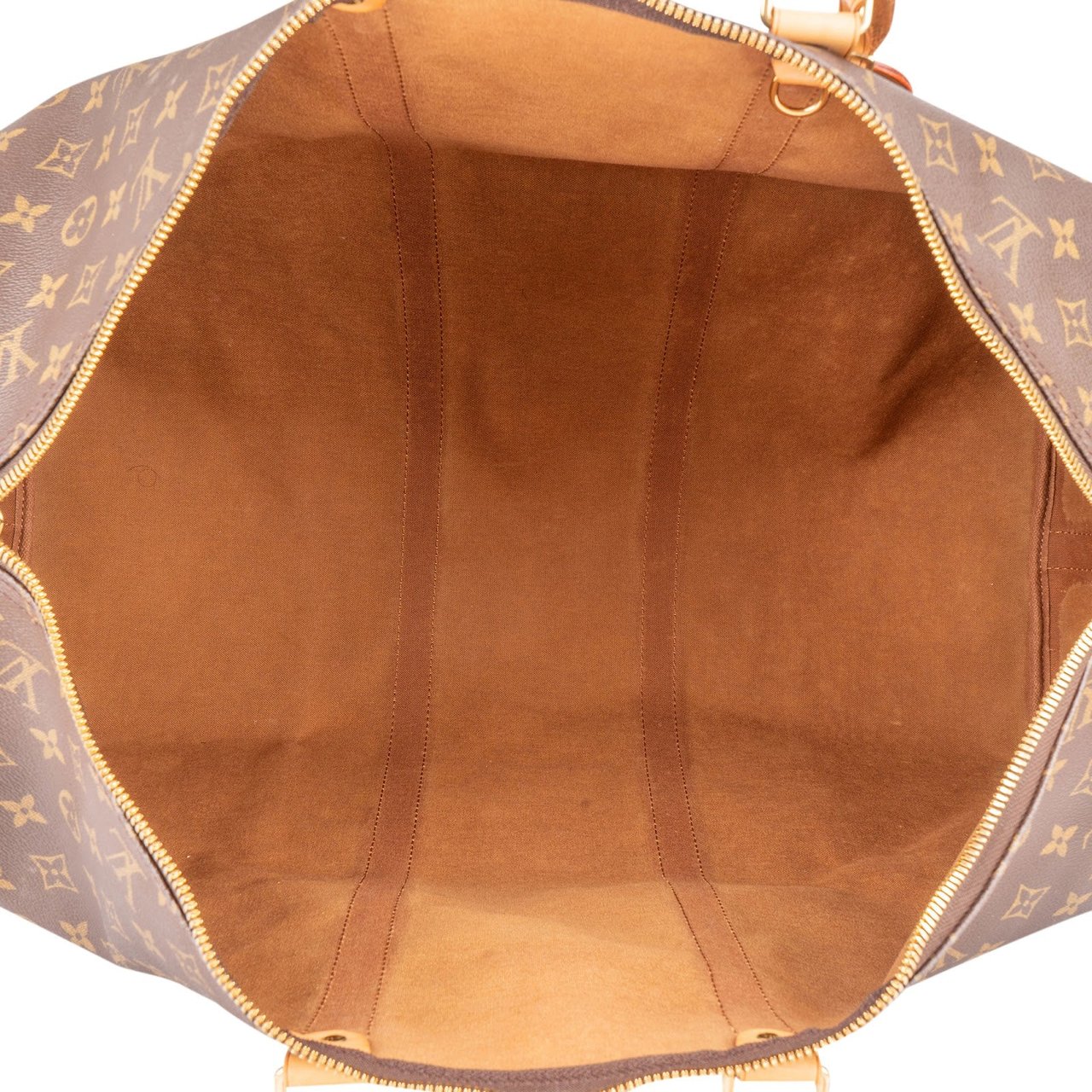 Louis Vuitton Monogram Canvas Keepall 55 Bandoulière Travel Bag Bruin