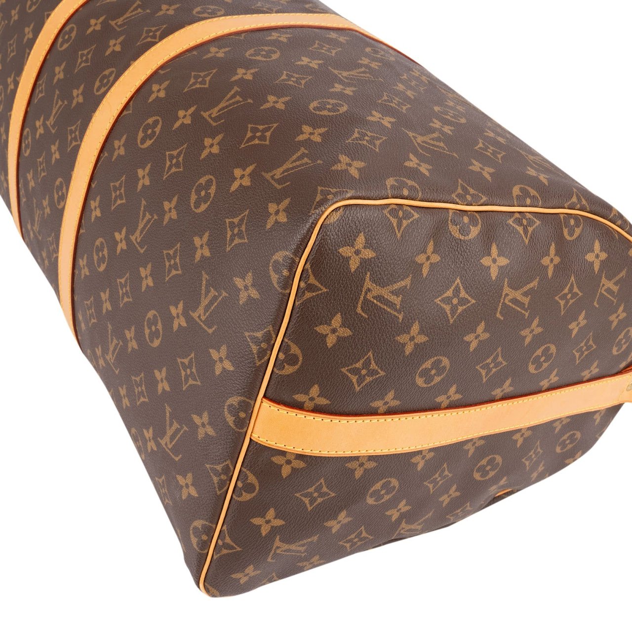 Louis Vuitton Monogram Canvas Keepall 55 Bandoulière Travel Bag Bruin