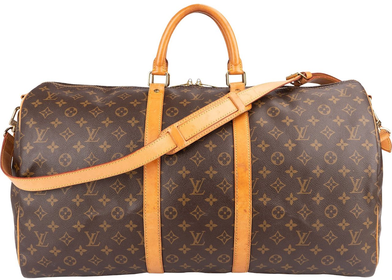 Louis Vuitton Louis Vuitton Monogram Canvas Keepall 55 Bandoulière Travel Bag Bruin