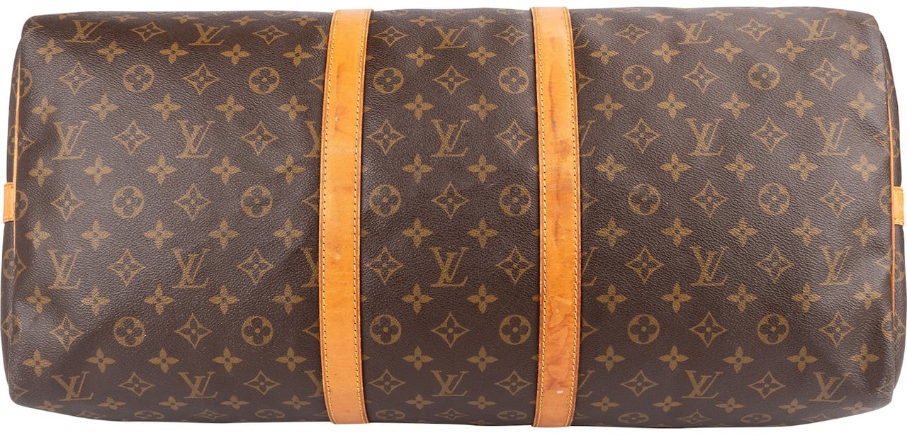 Louis Vuitton Louis Vuitton Monogram Canvas Keepall 55 Bandoulière Travel Bag Bruin