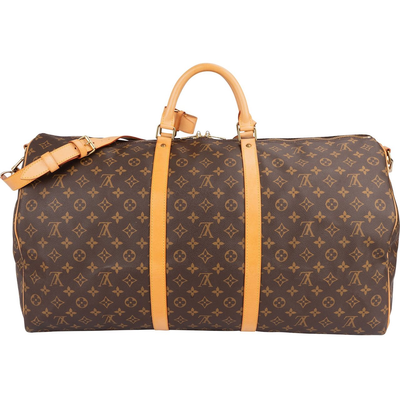 Louis Vuitton Louis Vuitton Monogram Canvas Keepall 60 Bandoulière Travel Bag Bruin