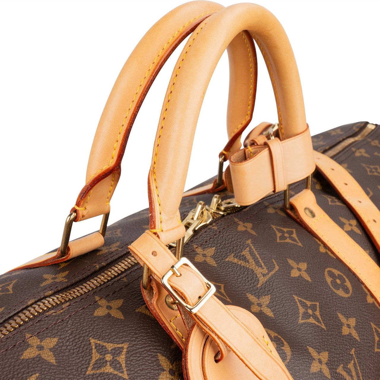 Louis Vuitton Louis Vuitton Monogram Canvas Keepall 60 Bandoulière Travel Bag Bruin