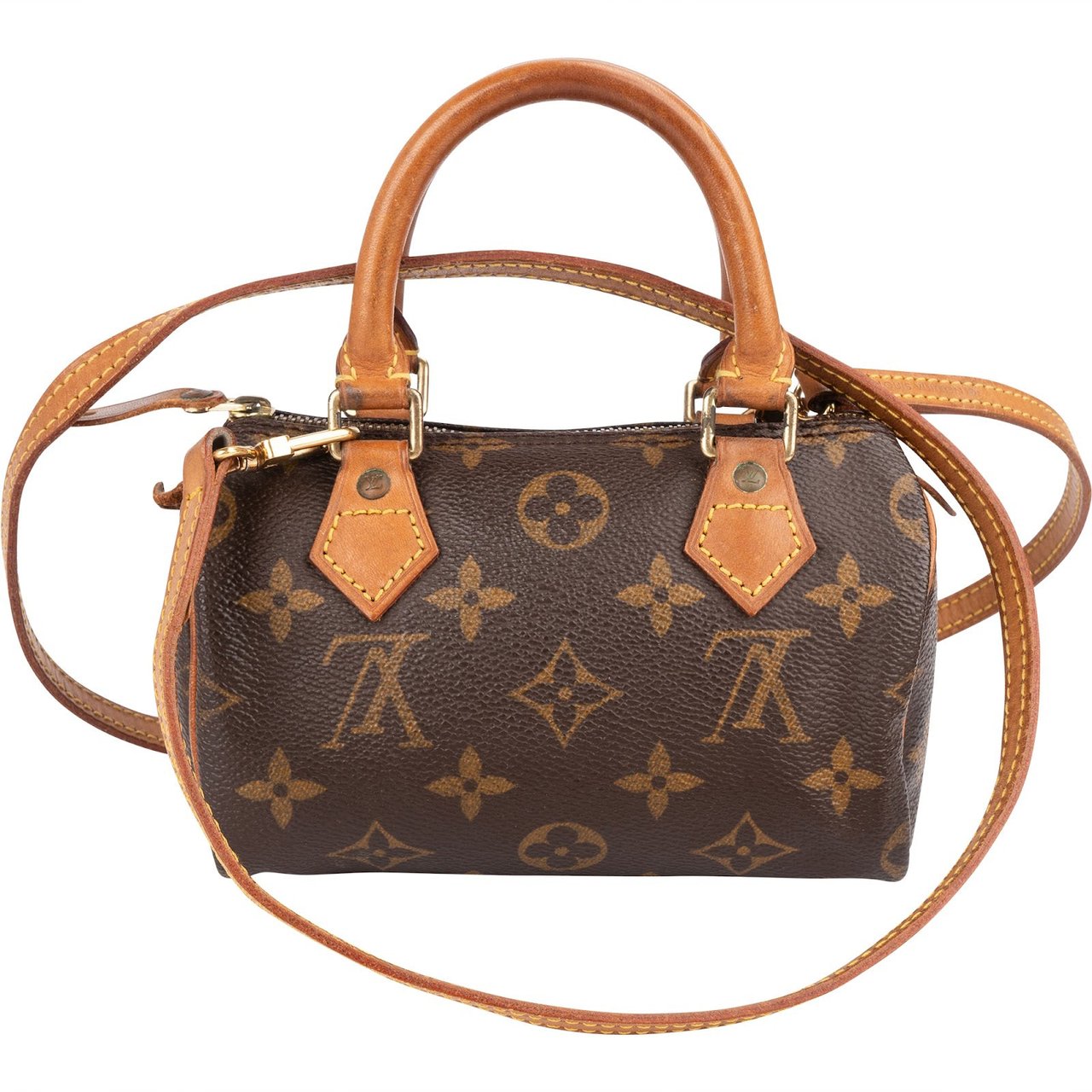 Louis Vuitton Louis Vuitton Monogram Canvas Mini Speedy Handbag Bruin