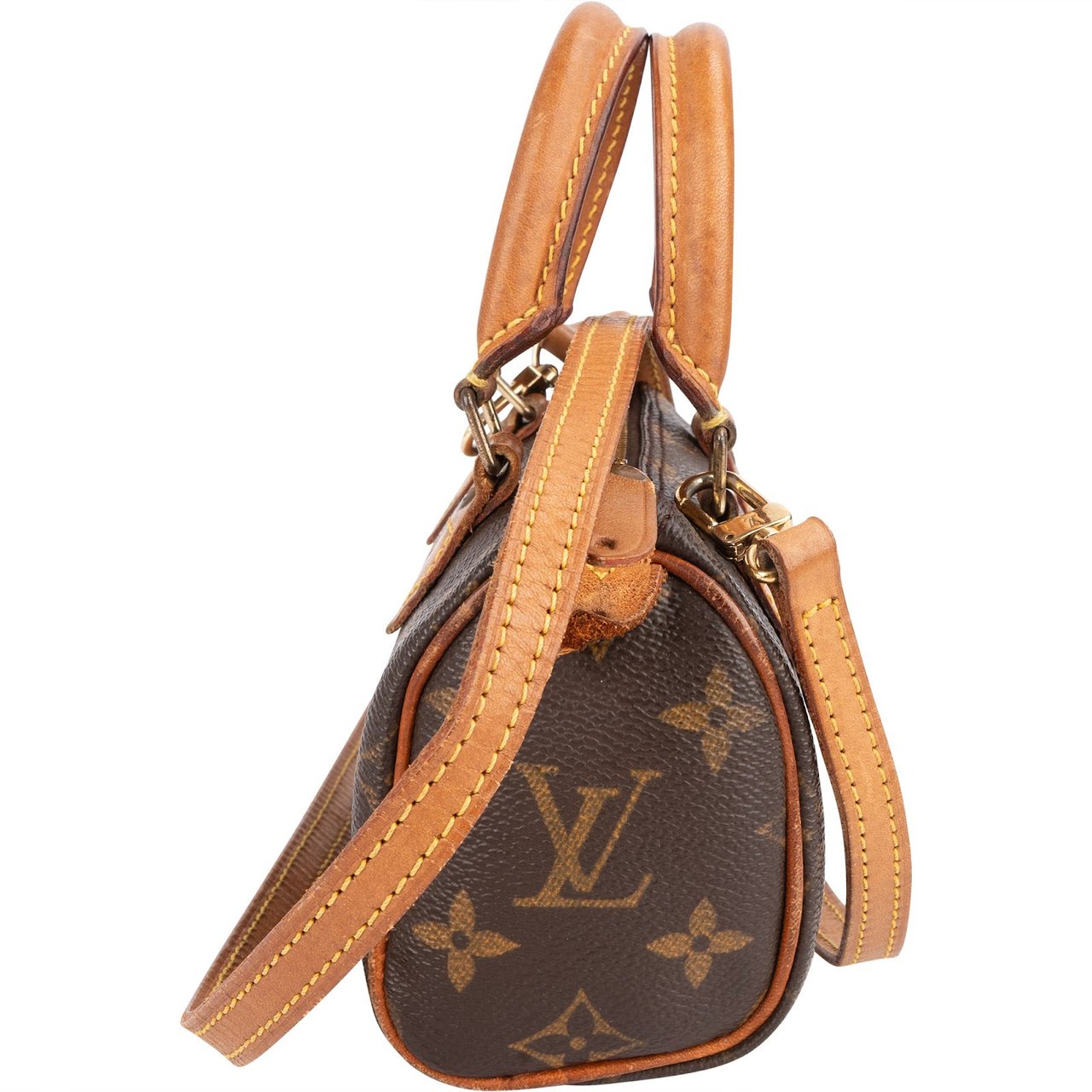 Louis Vuitton Louis Vuitton Monogram Canvas Mini Speedy Handbag Bruin