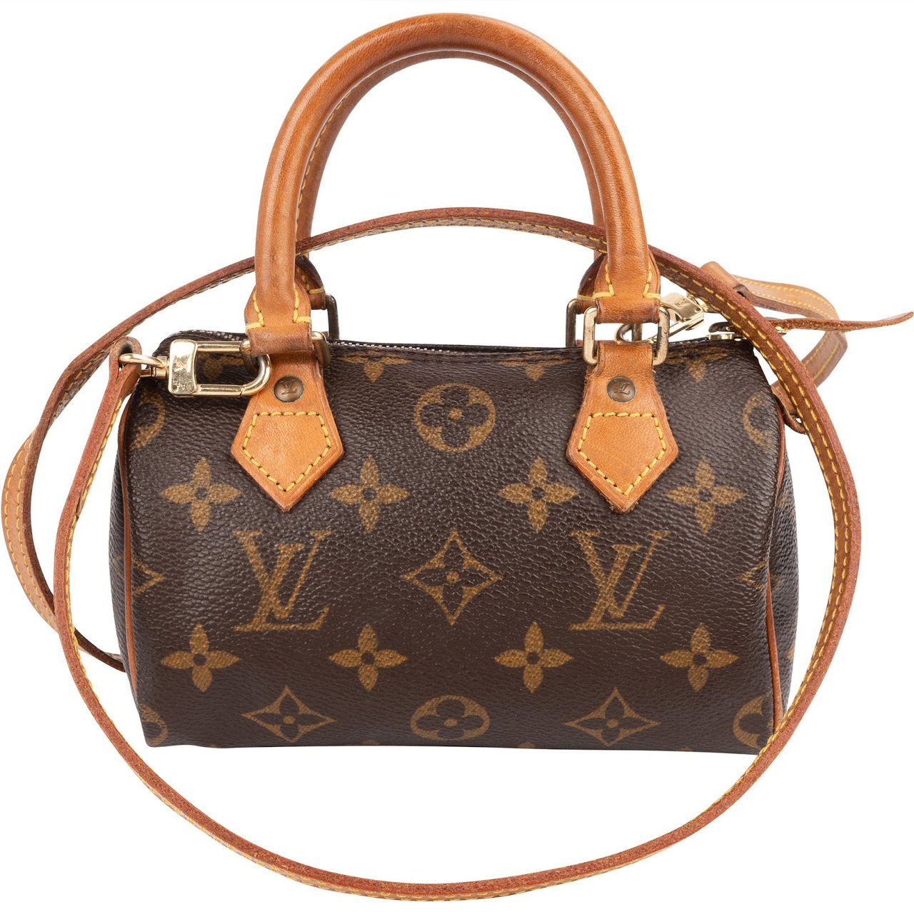 Louis Vuitton Louis Vuitton Monogram Canvas Mini Speedy Handbag Bruin