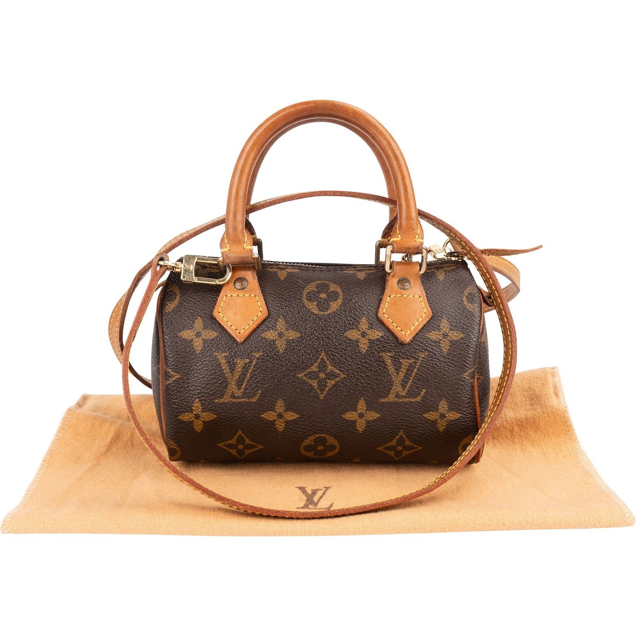 Louis Vuitton Louis Vuitton Monogram Canvas Mini Speedy Handbag Bruin