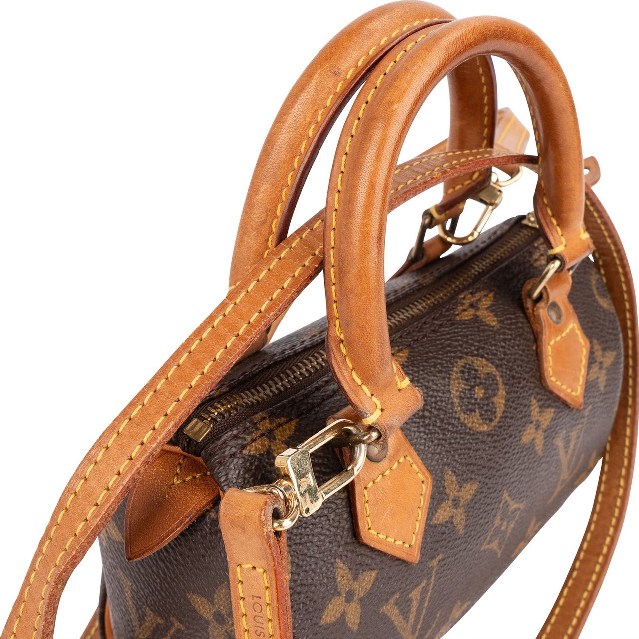 Louis Vuitton Louis Vuitton Monogram Canvas Mini Speedy Handbag Bruin