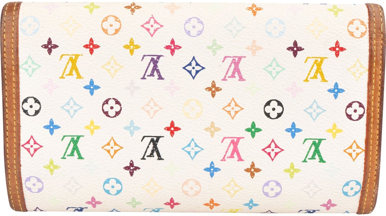 Louis Vuitton Monogram Murakami Multicolor Porte-Tresor Wallet Wit
