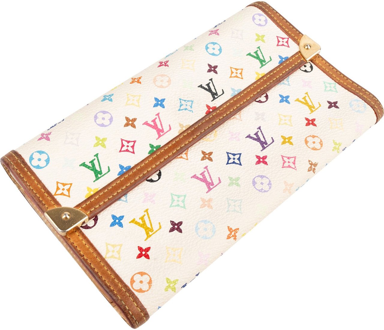 Louis Vuitton Monogram Murakami Multicolor Porte-Tresor Wallet Wit