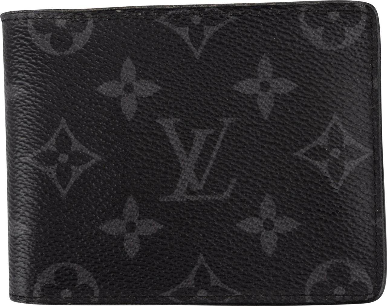 Louis Vuitton Louis Vuitton Canvas Monogram Eclipse Slender Wallet Zwart