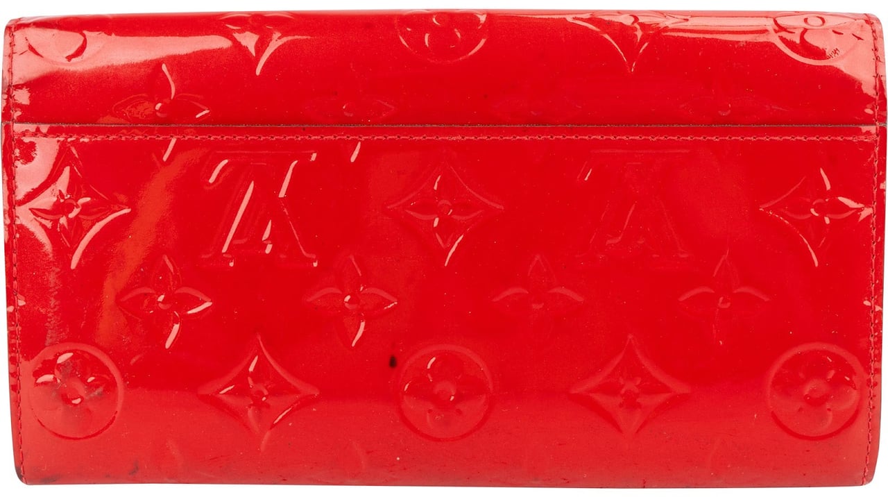 Louis Vuitton Louis Vuitton Monogram Vernis Sarah Wallet Rood