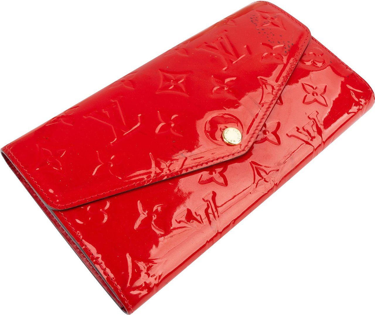 Louis Vuitton Louis Vuitton Monogram Vernis Sarah Wallet Rood
